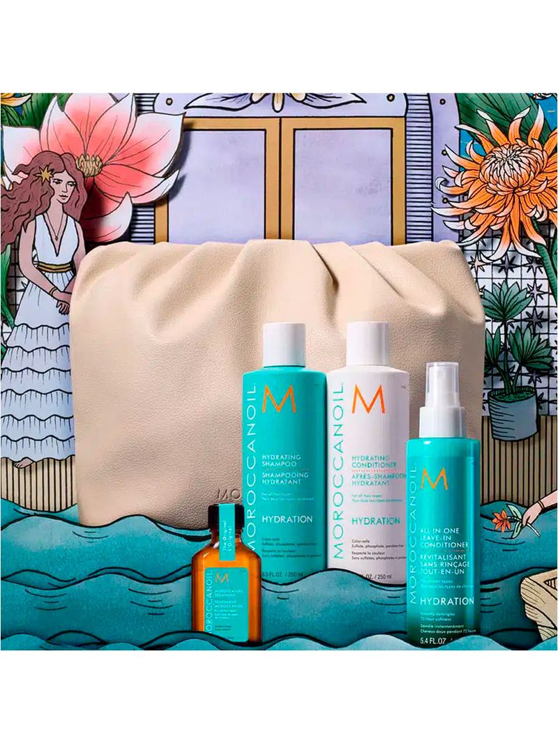 Kit Moroccanoil Hydration - Shampoo e Condicionador 250ml + Spray All in One 160ml + Oleo de Tratamento 25ml