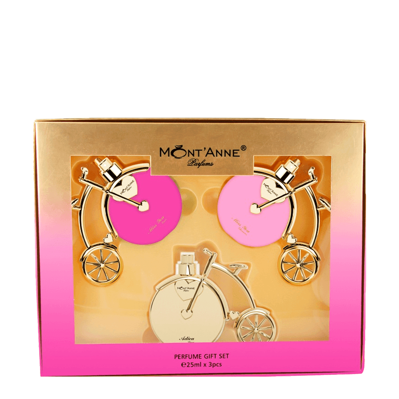 Kit Mont'Anne Parfums Feminino - Miss You Luxe 25ml + Miss You Glamour 25ml + Adieu Luxe 25ml