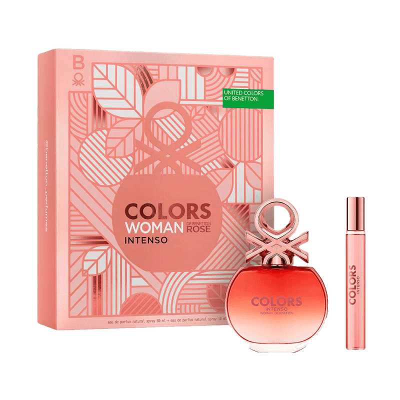 Kit Benetton United Colors Woman Intenso Eau de Parfum - Perfume Feminino 80ml + Mega Spritzer 10ml