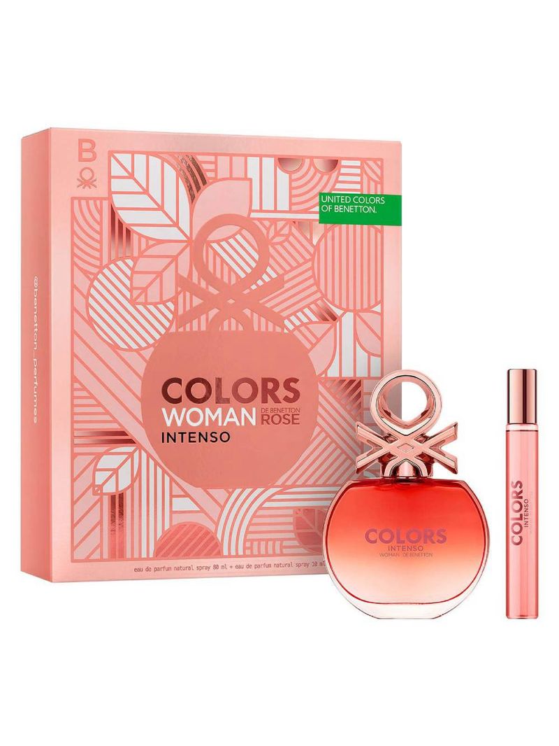Kit Benetton United Colors Woman Intenso Eau de Parfum - Perfume Feminino 80ml + Mega Spritzer 10ml