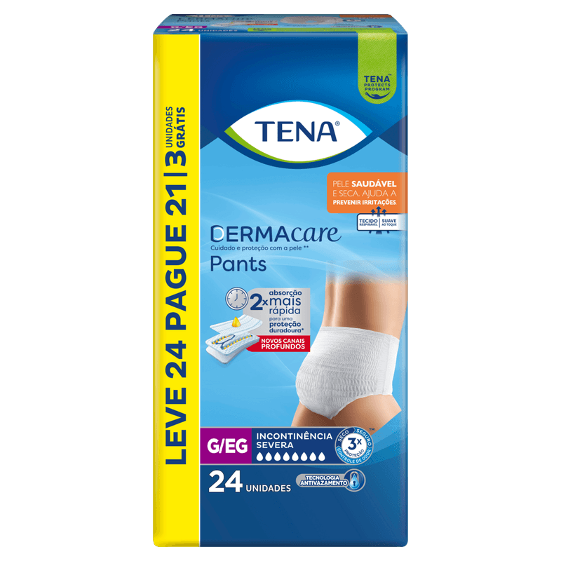 Roupa Íntima Pants Tena Dermacare G/EG - 24 Unidades