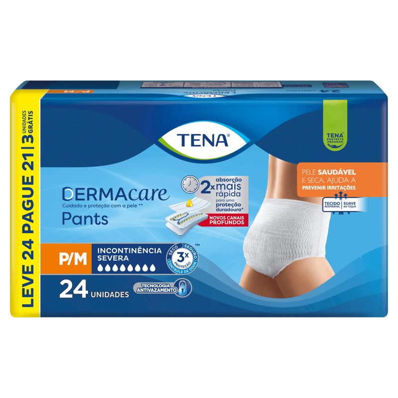 Roupa Íntima Pants Tena Dermacare P/M - 24 Unidades