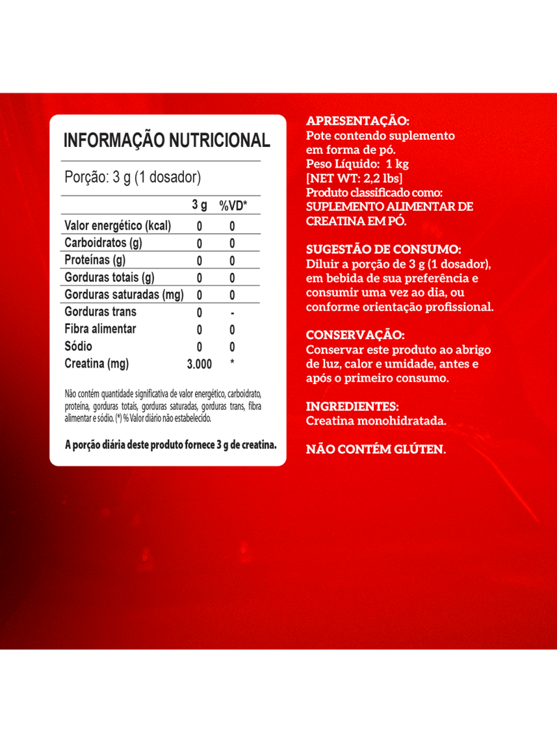 Creatina 100% Pura 1Kg