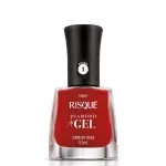 Esmalte Risqué Diamond Gel Vermelho Cereja Cremoso - 9,5ml