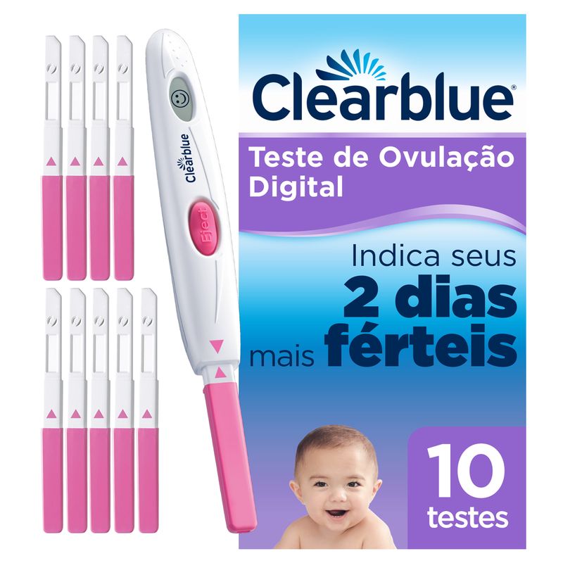 Teste Ovulacao Clearblue Dig 10 Testes - Clearblue