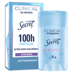 Antitranspirante Gel Secret pH Balanced Clinical Strength - 45g
