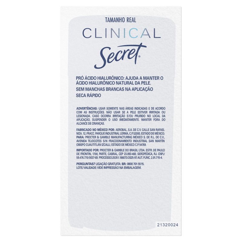Antitranspirante Gel Secret pH Balanced Clinical Strength - 45g