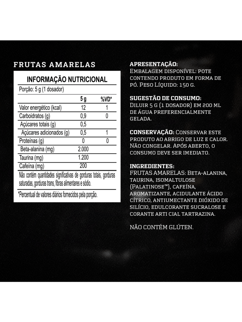 Pré-Treino Évora PW Frutas Amarelas 150g Darkness