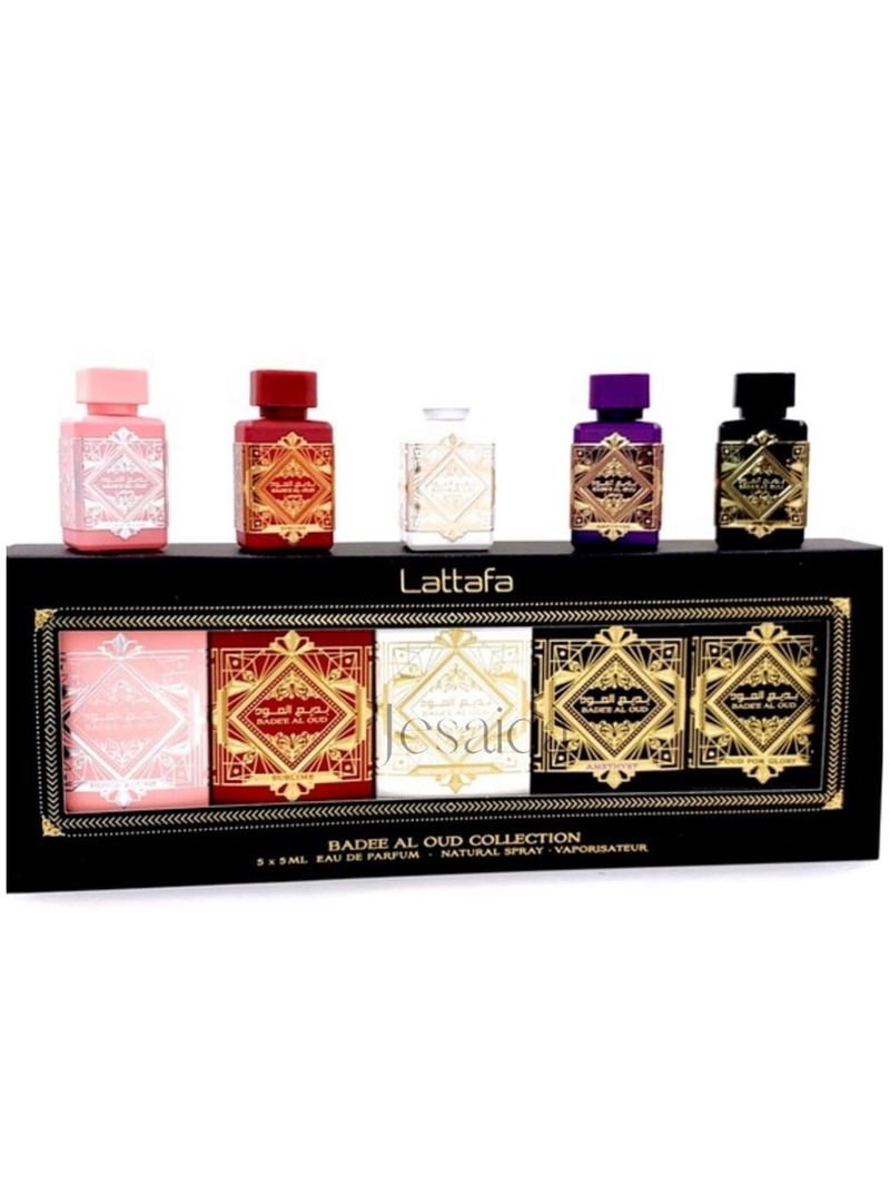 Kit Perfume Unissex Lattafa Badee Al Oud Collection 5 x 5ml Eau de Parfum