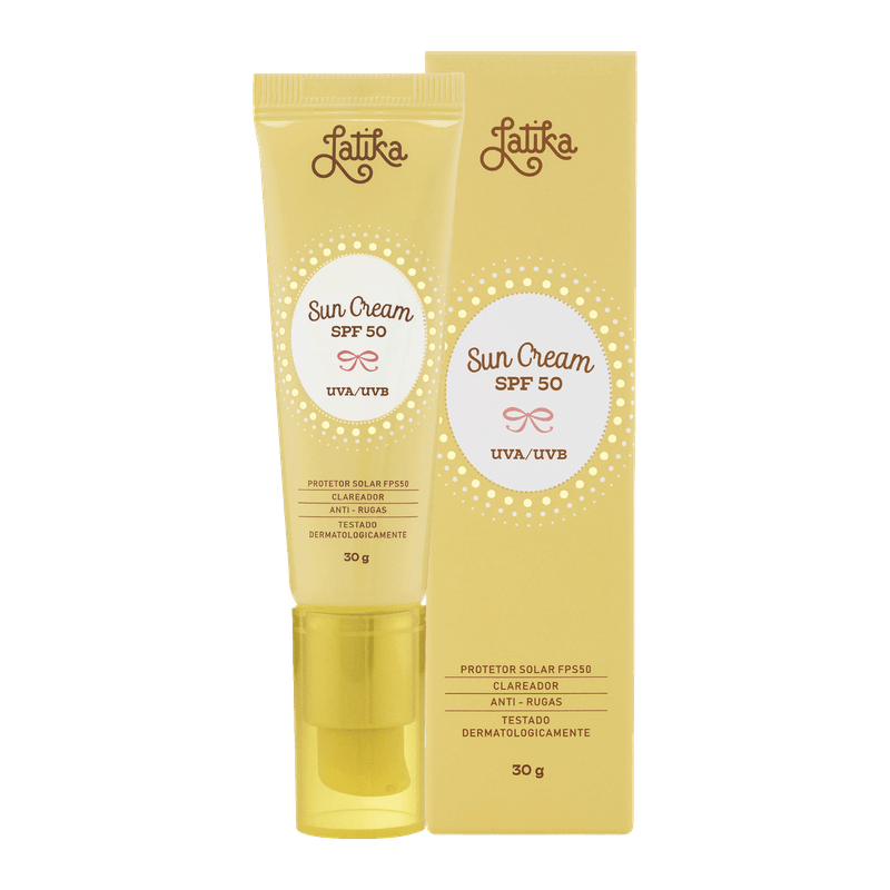 Protetor Solar Facial Latika Sun Cream FPS 50 30g Niacinamida e Pantenol