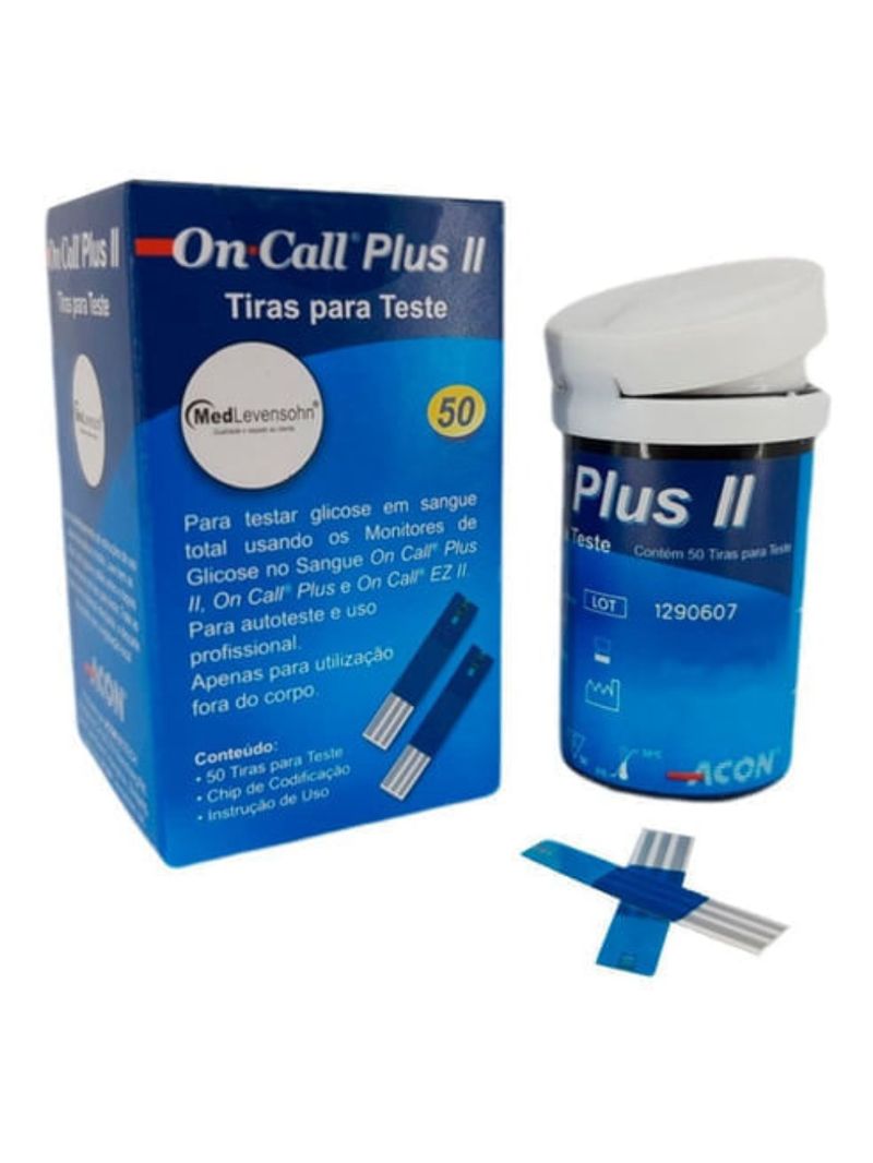 Monitor de Glicose + 50 Tiras de Glicose On Call Plus II