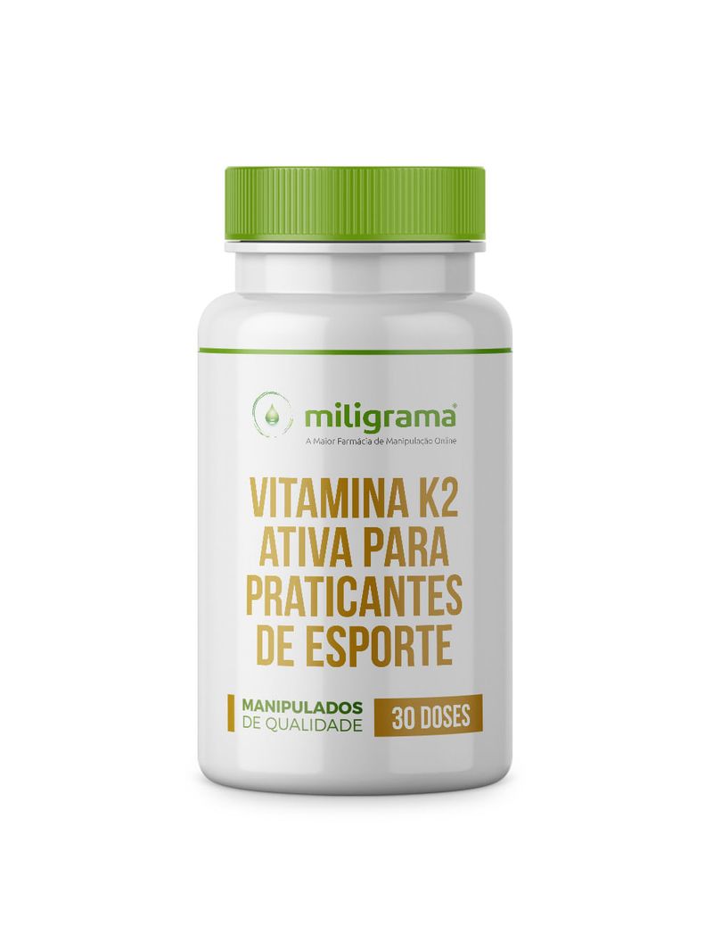 Vitamina k2 ativa para praticantes de esporte 30 doses