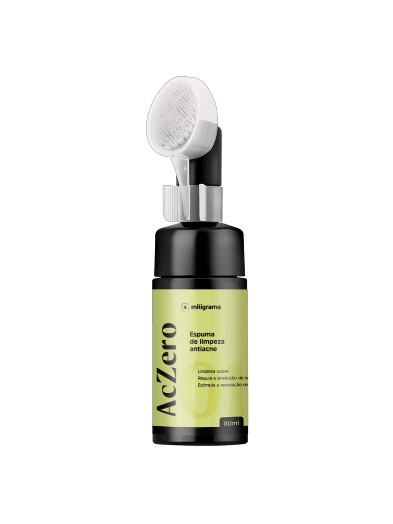 Espuma de Limpeza Antiacne Aczero Pele Oleosa 80ml Miligrama