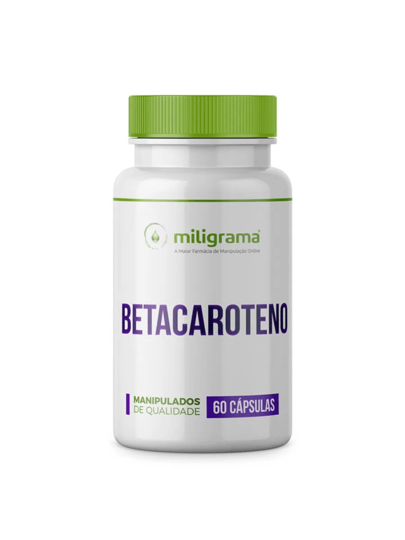 Betacaroteno 50mg 60 Cápsulas que Favorecem o Bronzeamento e Protegem a Pele
