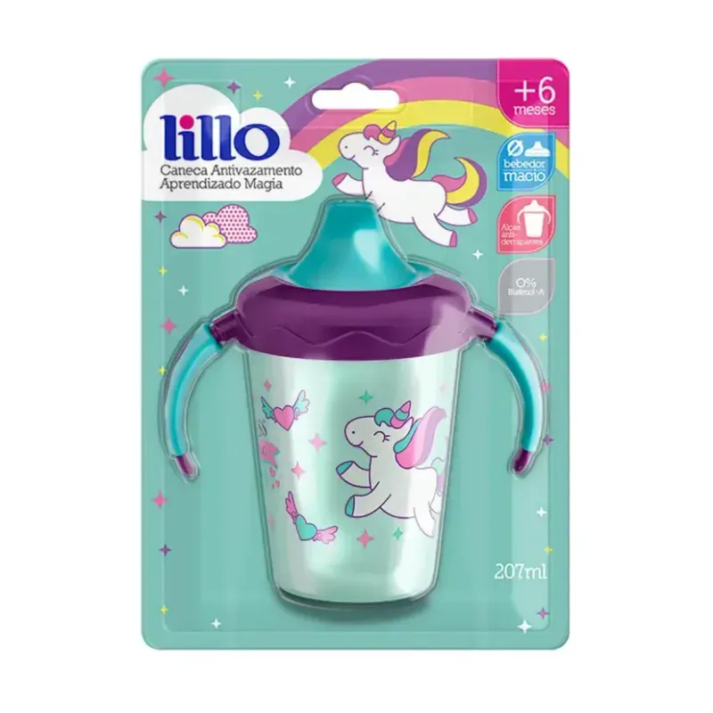 Copo de Transição Antivazamento Magia 207ml Lilás Lillo