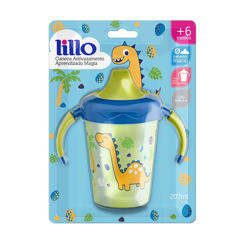 Copo de Transição Antivazamento Magia 207ml Azul Lillo