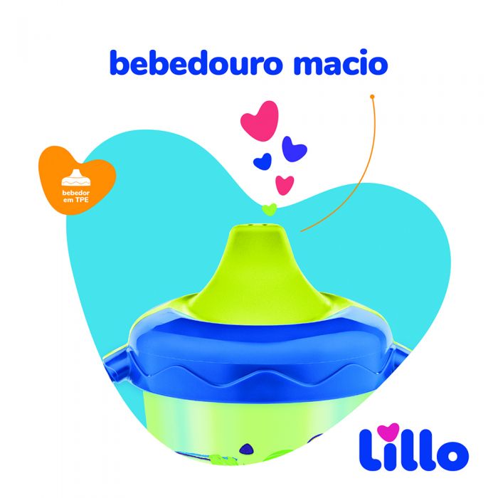 Copo de Transição Antivazamento Magia 207ml Azul Lillo