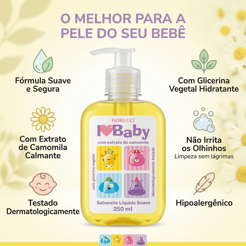 Sabonete Líquido I Love Baby  250ml   -  Fiorucci