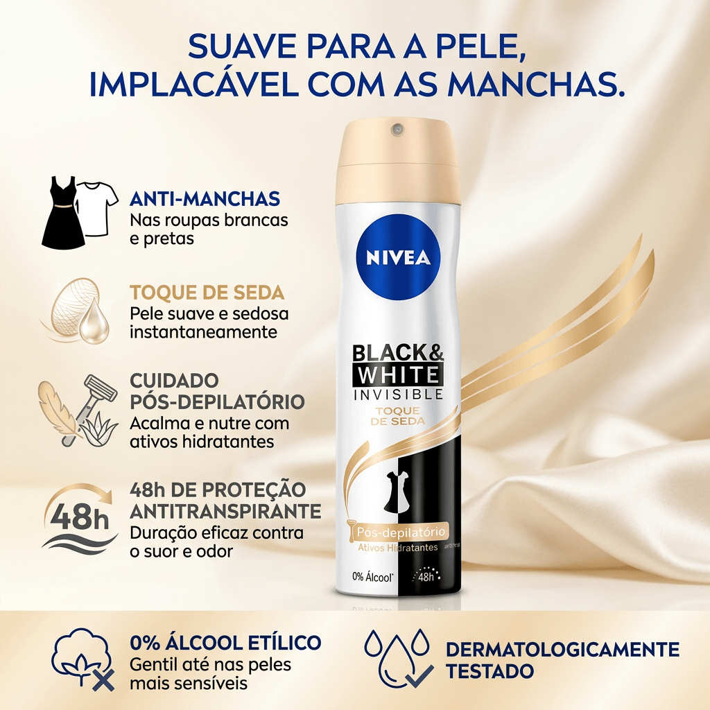 Nivea Desodorante Aerosol Toque de Seda Feminino 150ml - Drogaria