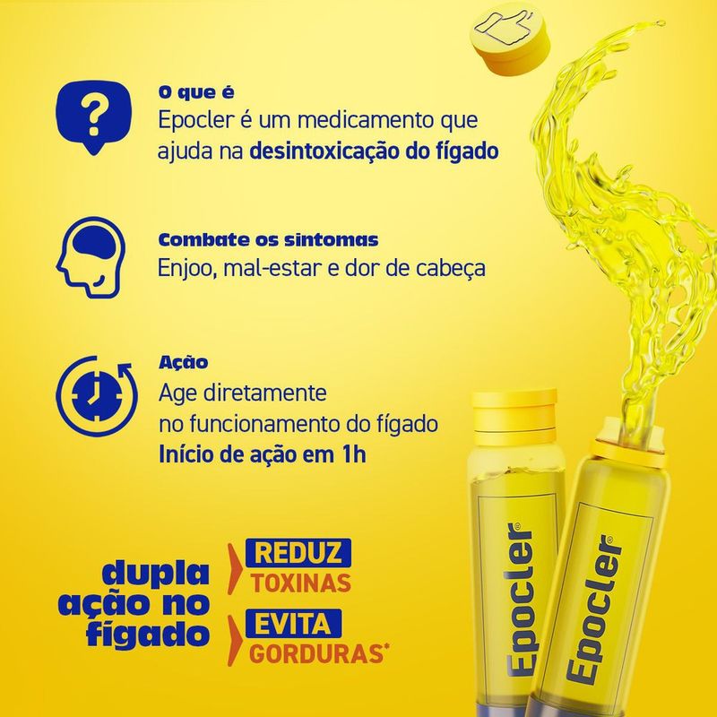 Tratamento Digestivo Epocler Caixa 6 Flaconetes 10ml Cada
