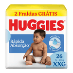 Fralda Huggies Rápida Absorção 26 Unidades XXG
