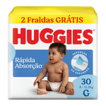 Huggies Fralda Rápida Absorção 30 Unidades G