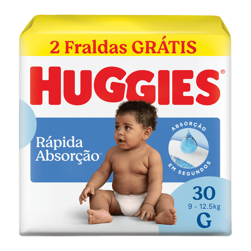Huggies Fralda Rápida Absorção 30 Unidades G