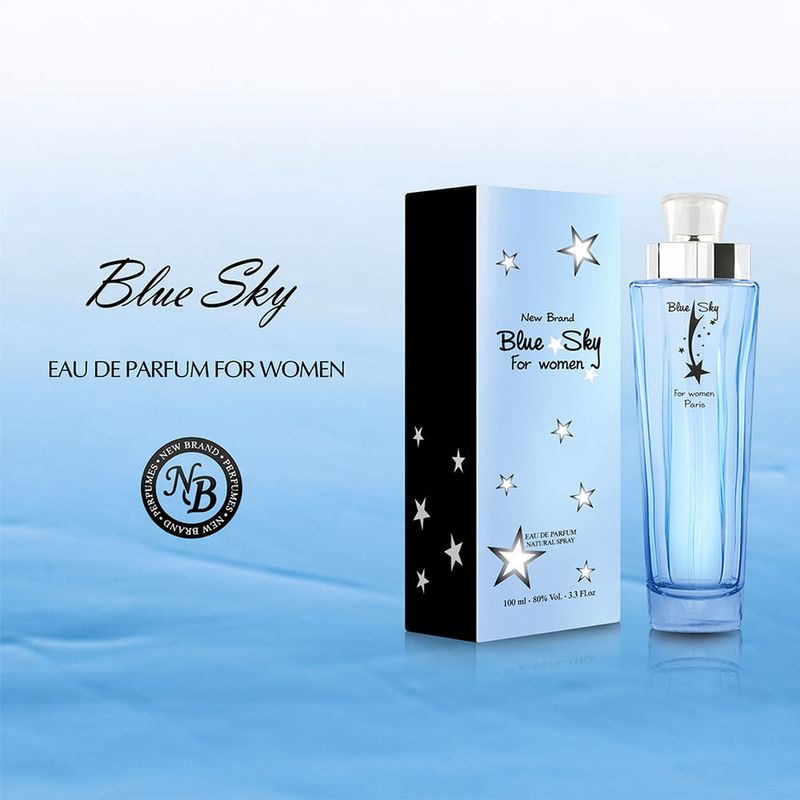 Perfume Feminino New Brand Blue Sky For Women Eau de Parfum 100ml