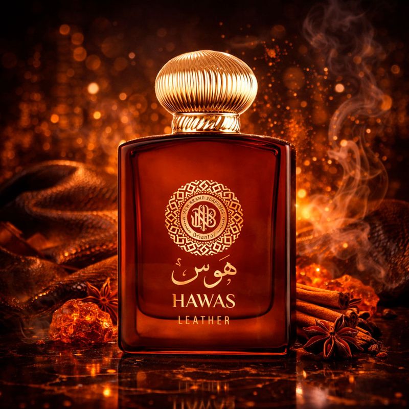 Perfume Unissex New Brand Hawas Leather Eau de Parfum 100ml