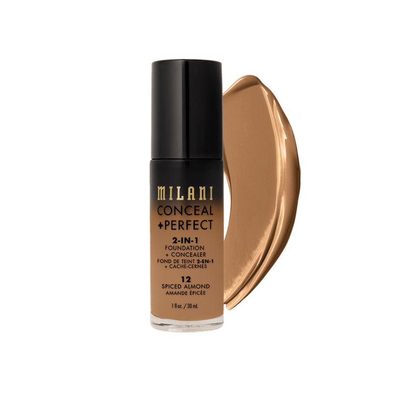 Base Líquida e Corretivo Milani Conceal + Perfect 12 Spiced Almond 30ml