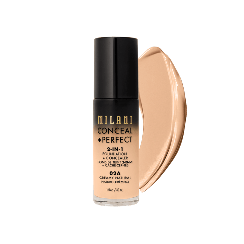 Base Líquida e Corretivo Milani Conceal + Perfect 2 em 1 Creamy Natural 2A 30ml