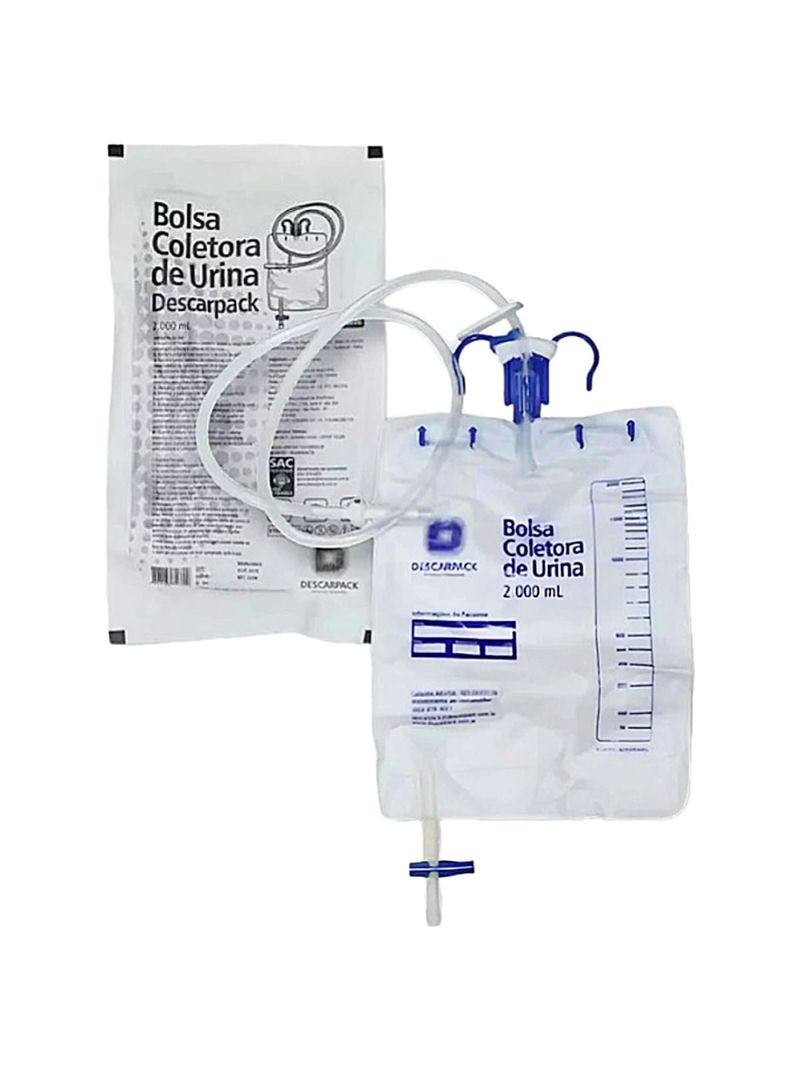 Bolsa Coletora Urina Descarpack - Sistema Fechado - 2L - Unidade