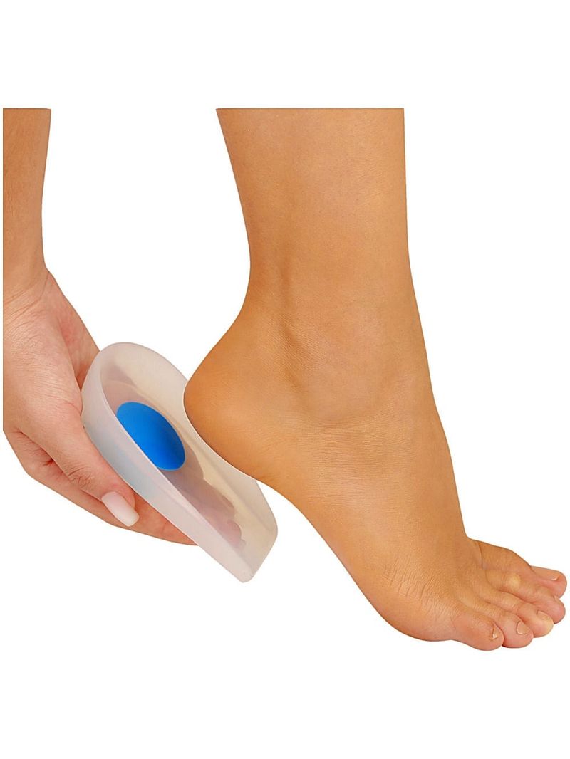 Calcanheira Siligel para Esporão com Ponto Azul Tam M - par