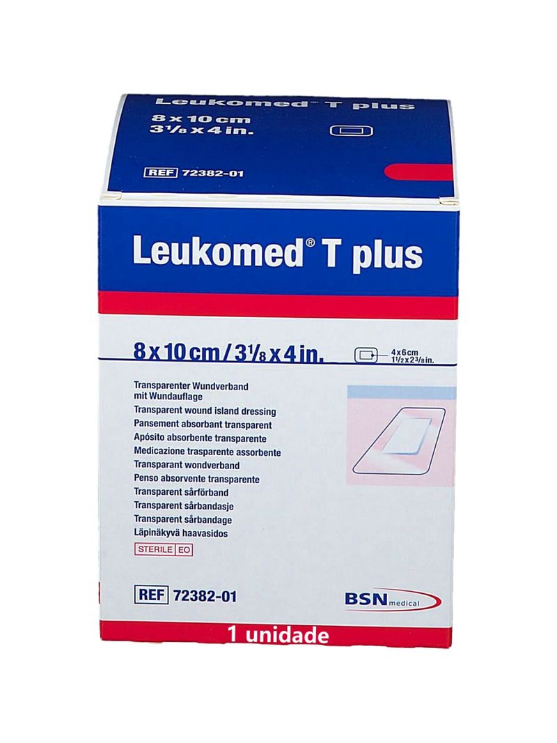 Curativo Filme Transparente Leukomed T Plus 72382-01 8x10cm - unidade