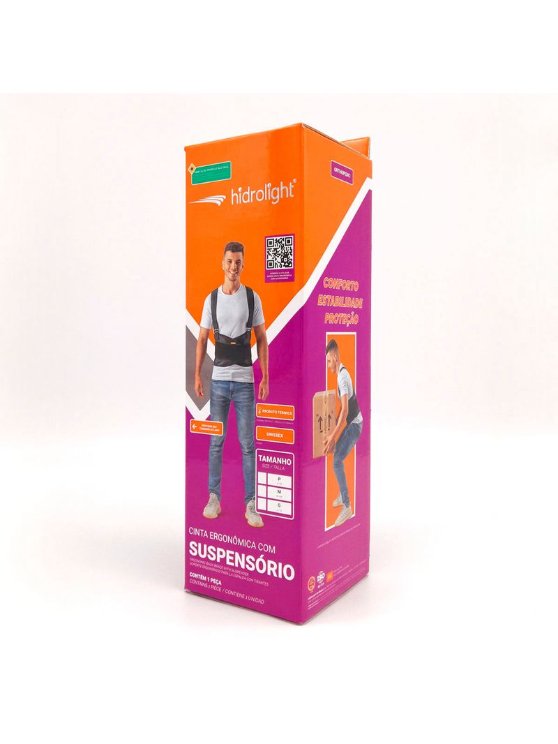 Cinta Ergonômica com Suspensório Hidrolight Tam P - unidade