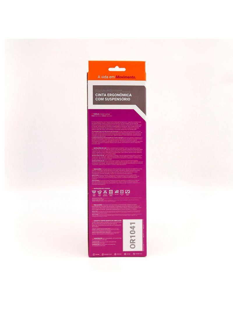 Cinta Ergonômica com Suspensório Hidrolight Tam P - unidade