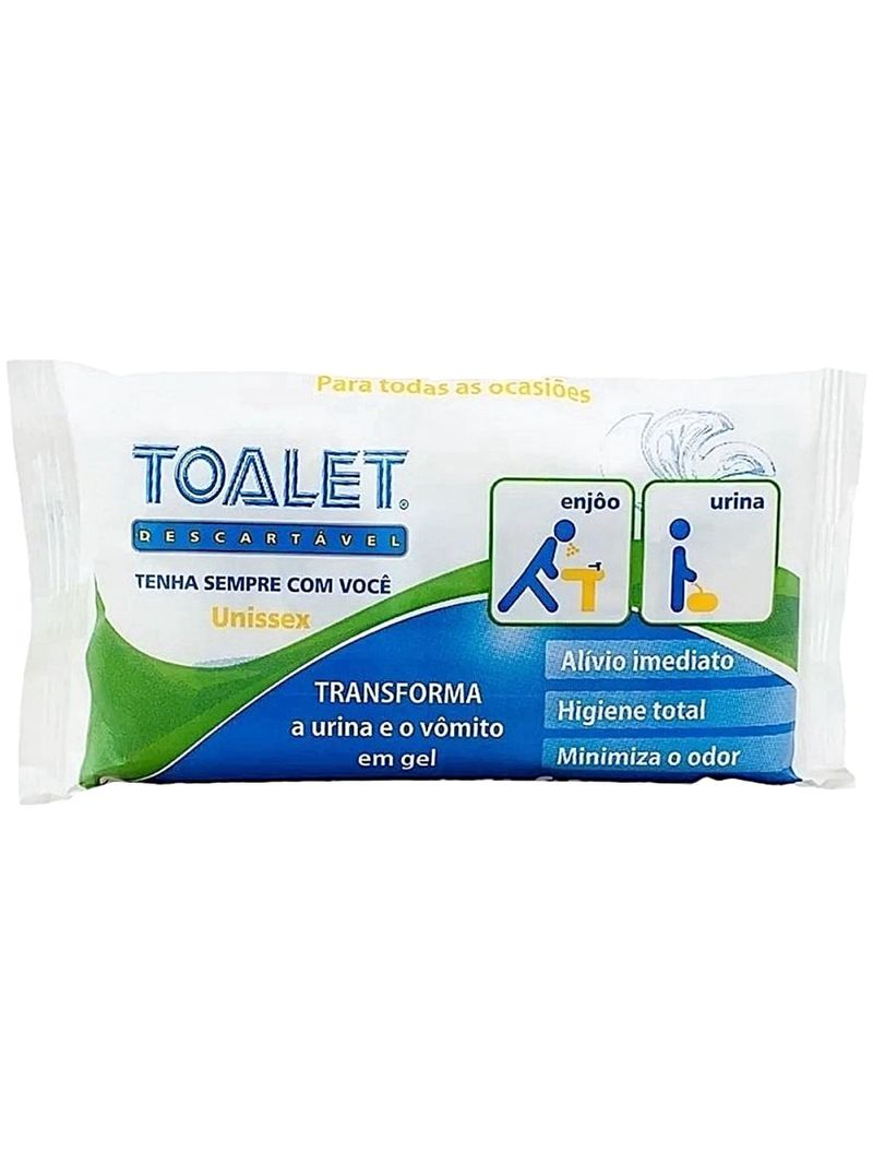 Toalet Descartável Bolsa Coletora Urina e Vômito - Sistema Gel 600ml