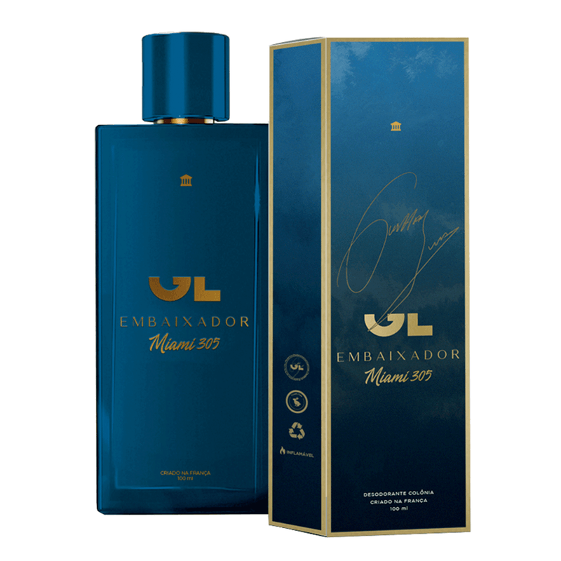 Perfume Masculino GL Embaixador Miami 305 Colônia 100ml Gusttavo Lima