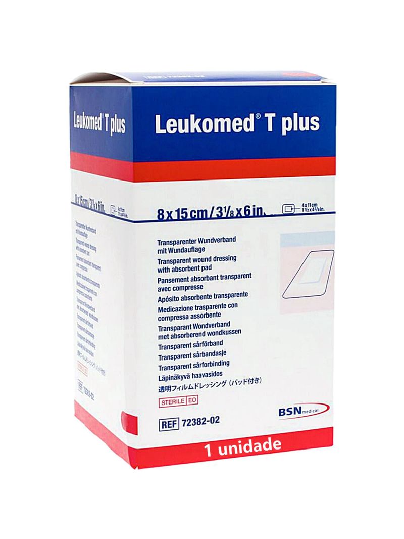 Curativo Filme Transparente Leukomed T Plus 72382-02 8x15cm - unidade