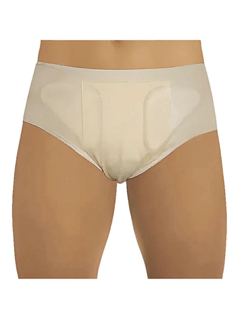 Cueca Hérnia Inguinal Dupla Dilepé Bege Tam P - unidade