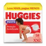 Fralda Pants Roupinha Huggies Proteção Acolchoada 58 Unidades XXG