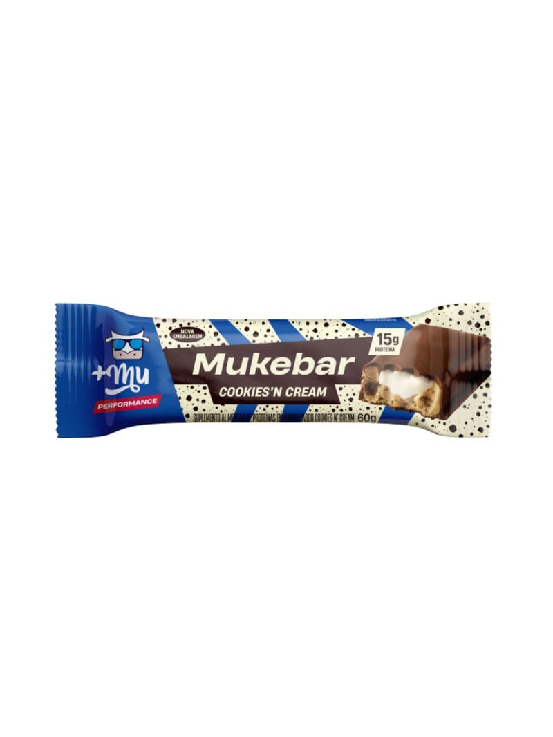 Barra de Proteína Mukebar Cookies N Cream 60g Mais Mu