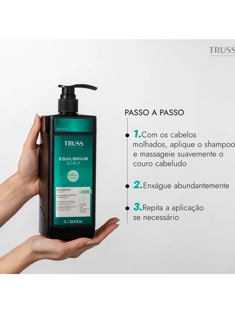 Shampoo Truss Equilibrium Scalp RPK Raiz Oleosa e Pontas Secas 1000ml