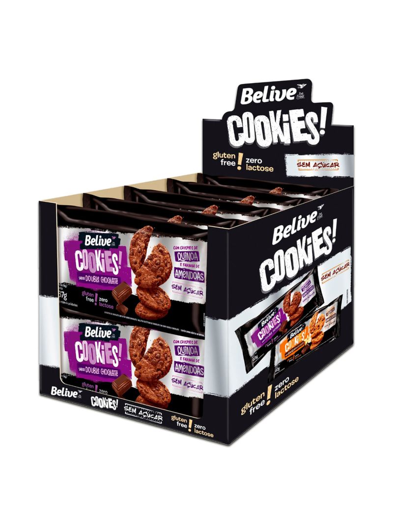 Cookies Zero Açúcar Double Chocolate Belive 67g