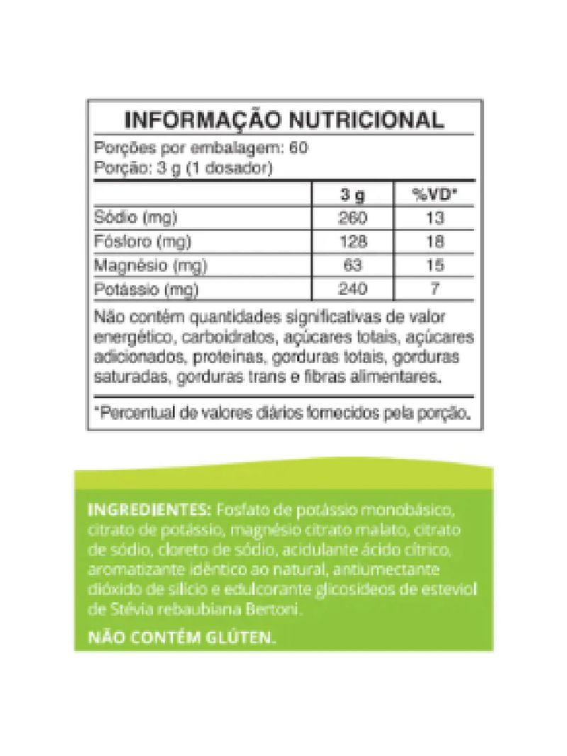 Eletrólitos em Pó Limão 180g Vegano Ocean Drop