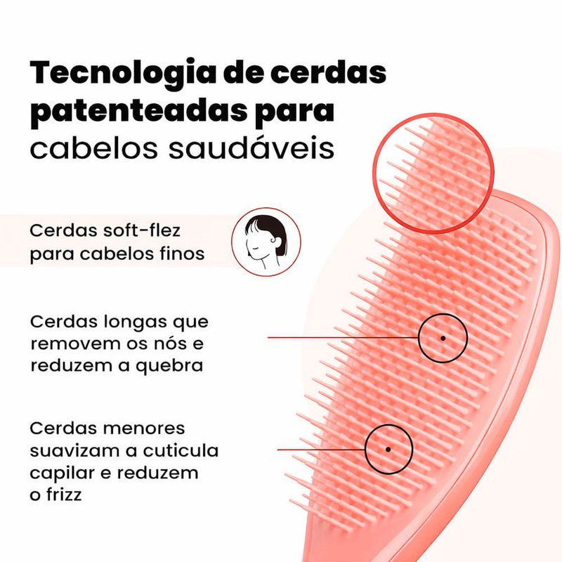Tangle Teezer Fine & Fragile Coral - Escova de Cabelo