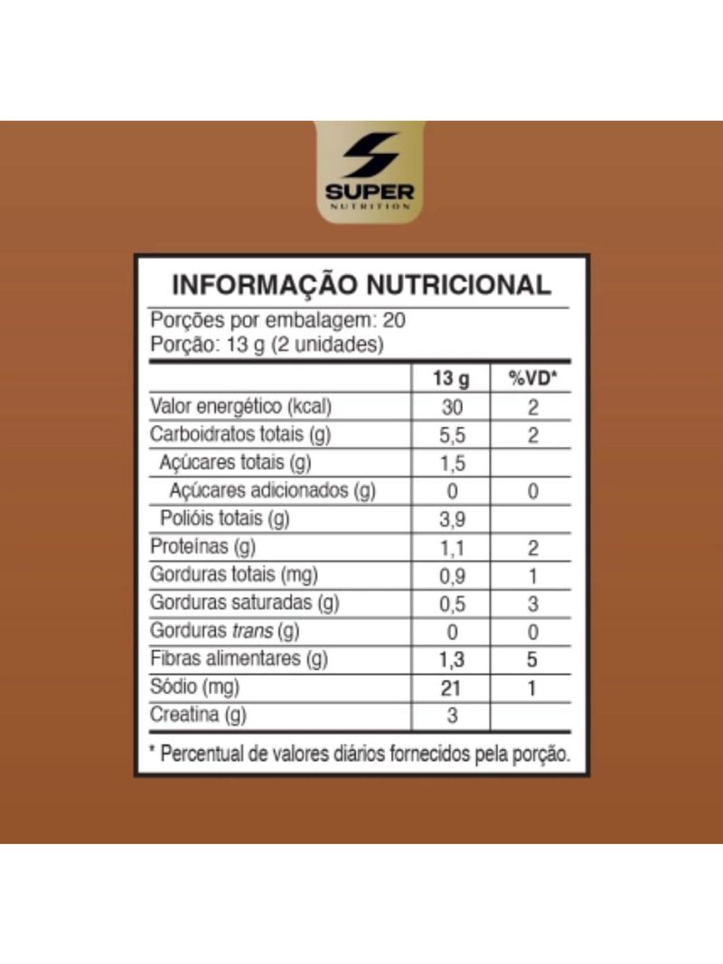 Caramelo de Creatina Brigadeiro Super Nutrition 260g