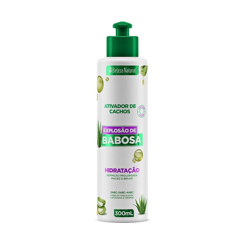 Kit Explosão de Babosa Creme de Pentear 1kg + Ativador de Cachos 300ml