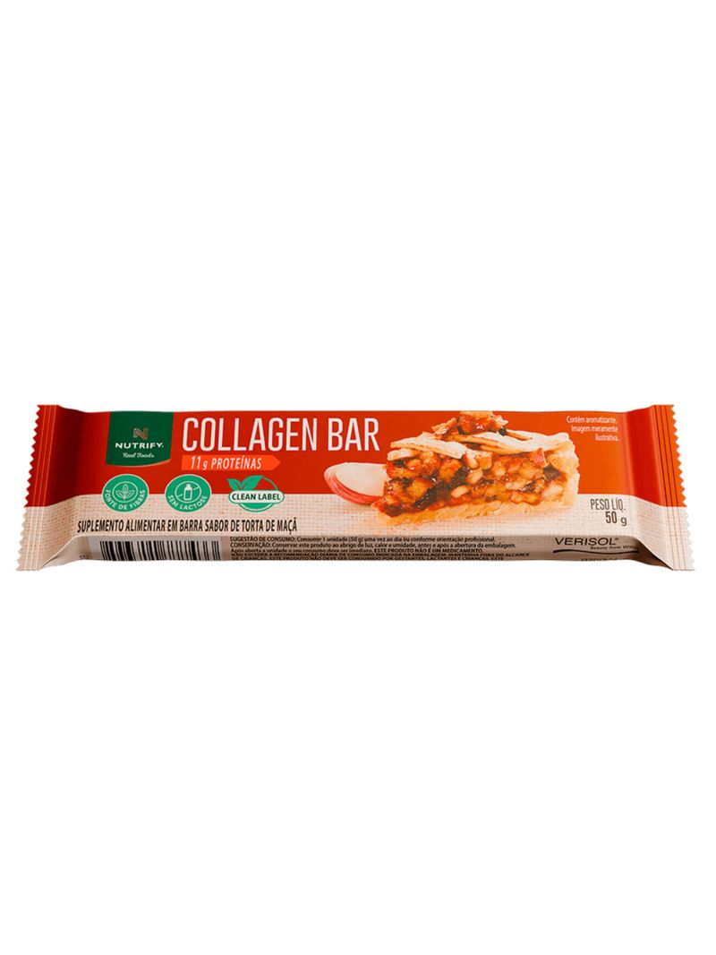 Collagen Bar Torta de Maçã Nutrify 50g