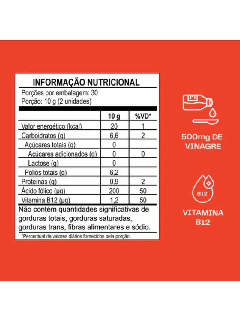 Vinagre de Maçã em Gomas com Vitamina B12 60 Gomas Guday